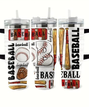 Baseball Custom Stanley Quencher 40Oz Stainless Steel Tumbler With Handle