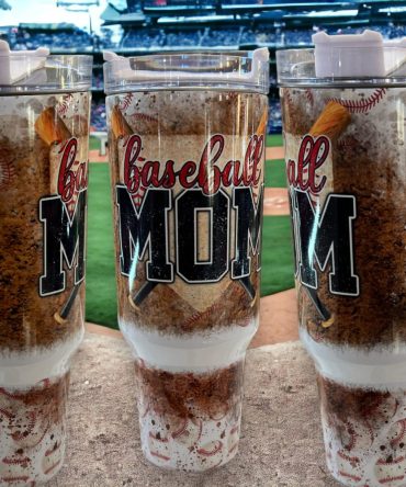Baseball Mom Custom Stanley Quencher 40Oz Stainless Steel Tumbler
