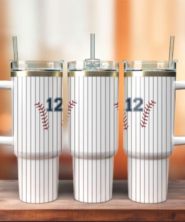 Baseball Sports Custom Stanley Quencher 40Oz Stainless Steel Tumbler With Handle
