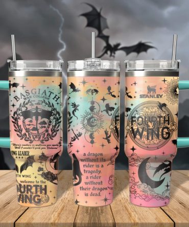 Basgiath War College Fourth Wing Custom Stanley Quencher 40Oz Stainless Steel Tumbler With Handle
