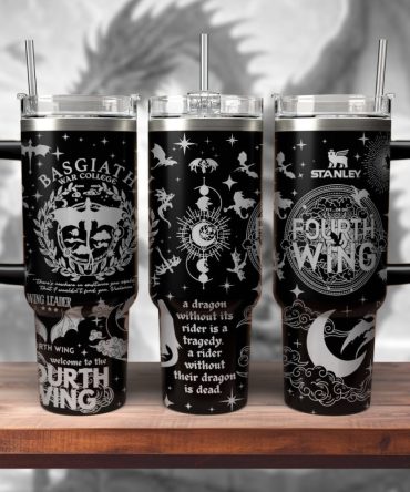 Basgiath War College Fourth Wing Custom Stanley Quencher 40Oz Stainless Steel Tumbler With Handle