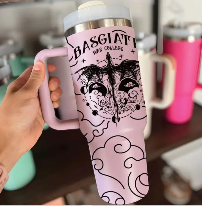 Basgiath War College Fourth Wing Custom Stanley Quencher 40Oz Stainless Steel Tumbler With Handle