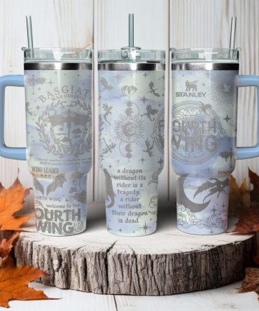 Basgiath War College Fourth Wing Custom Stanley Quencher 40Oz Stainless Steel Tumbler With Handle
