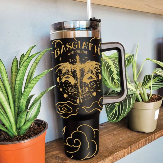 Basgiath War College Fourth Wing Custom Stanley Quencher 40Oz Stainless Steel Tumbler With Handle