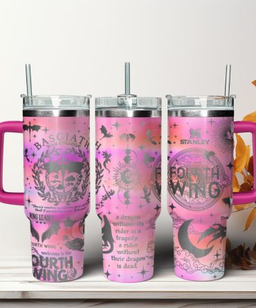 Basgiath War College Fourth Wing Custom Stanley Quencher 40Oz Stainless Steel Tumbler With Handle