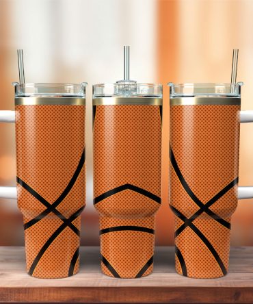 Basketball Sports Custom Stanley Quencher 40Oz Stainless Steel Tumbler With Handle