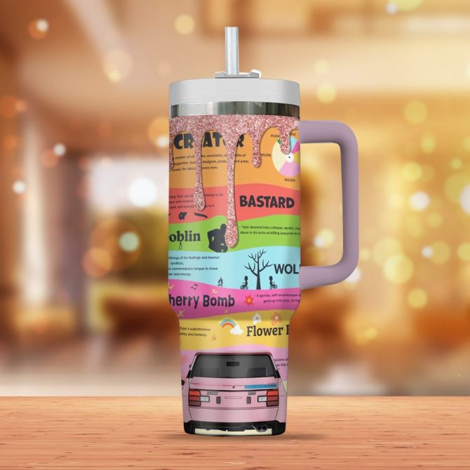 Bastard By Tyler Music Custom Stanley Quencher 40Oz Stainless Steel Tumbler - Image 3
