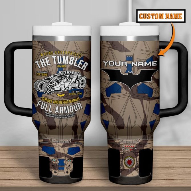 Batman Movies Custom Stanley Quencher 40Oz Stainless Steel Tumbler - Image 5