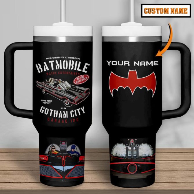 Batman Movies Custom Stanley Quencher 40Oz Stainless Steel Tumbler - Image 4
