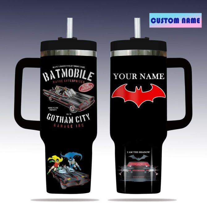 Batman Movies Custom Stanley Quencher 40Oz Stainless Steel Tumbler