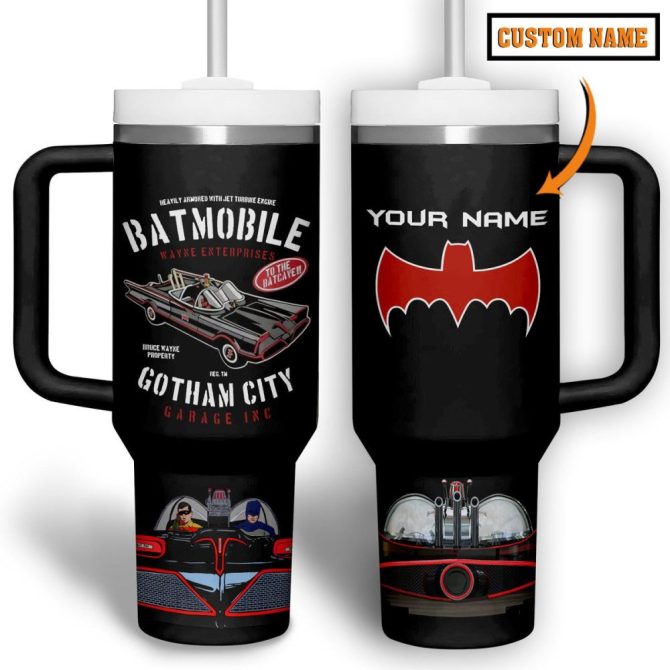 Batman Movies Custom Stanley Quencher 40Oz Stainless Steel Tumbler