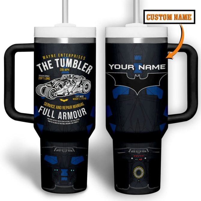 Batman Movies Custom Stanley Quencher 40Oz Stainless Steel Tumbler - Image 2
