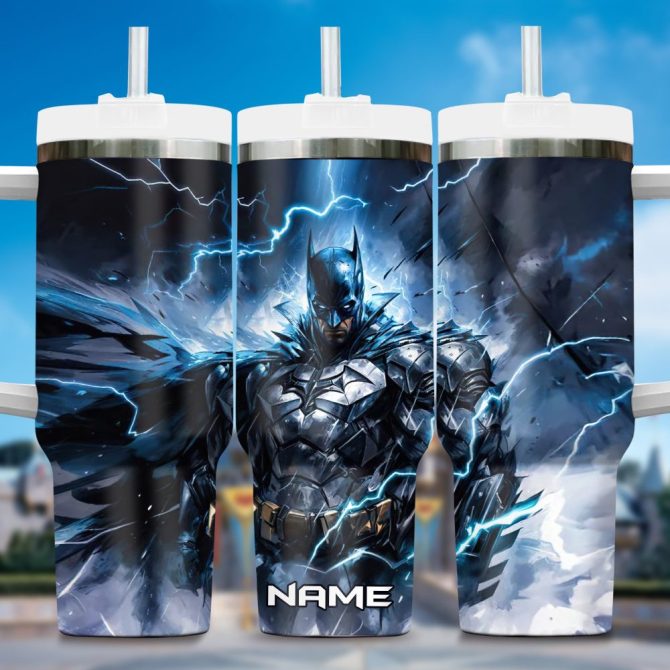 Batman Movies Custom Stanley Quencher 40Oz Stainless Steel Tumbler
