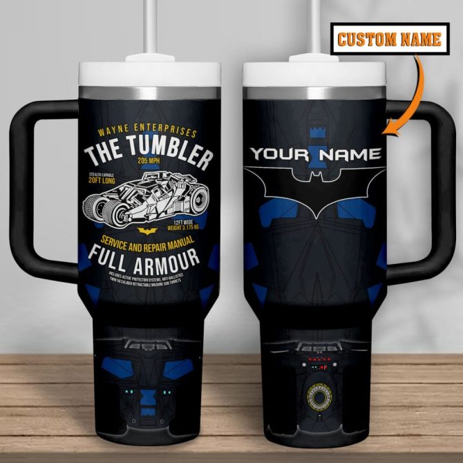 Batman Movies Custom Stanley Quencher 40Oz Stainless Steel Tumbler - Image 8