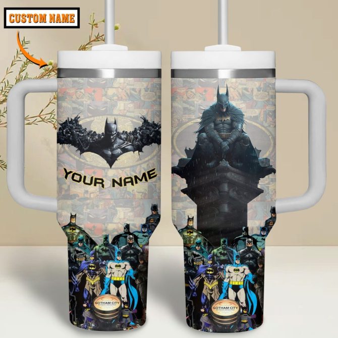 Batman Movies Custom Stanley Quencher 40Oz Stainless Steel Tumbler - Image 2