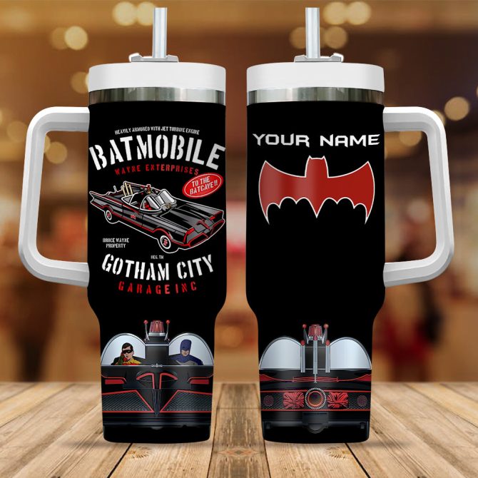 Batman Movies Custom Stanley Quencher 40Oz Stainless Steel Tumbler