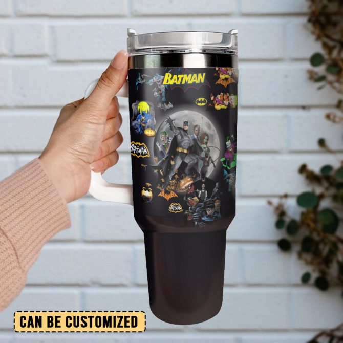 Batman Movies Custom Stanley Quencher 40Oz Stainless Steel Tumbler With Handle - Image 3