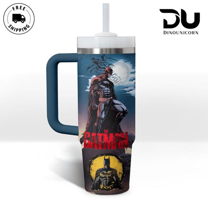 Batman Movies Custom Stanley Quencher 40Oz Stainless Steel Tumbler With Handle - Image 3