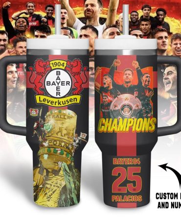 Bayer 04 Leverkusen Bundesliga Custom Stanley Quencher 40Oz Stainless Steel Tumbler