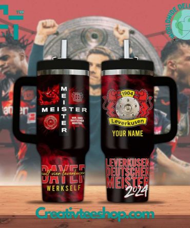 Bayer 04 Leverkusen Bundesliga Custom Stanley Quencher 40Oz Stainless Steel Tumbler With Handle