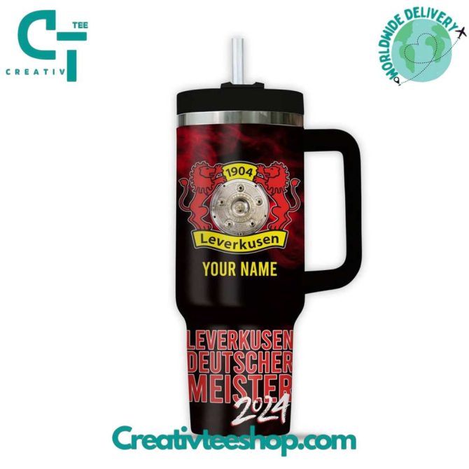Bayer 04 Leverkusen Bundesliga Custom Stanley Quencher 40Oz Stainless Steel Tumbler With Handle - Image 3
