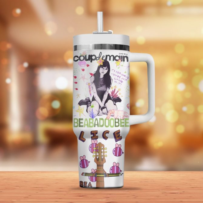 Beabadoobee Music Custom Stanley Quencher 40Oz Stainless Steel Tumbler - Image 3