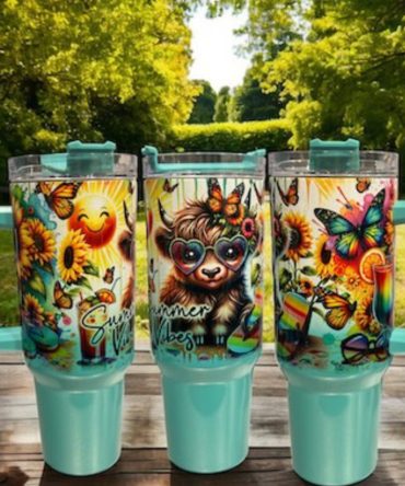 Beach Cow Custom Stanley Quencher 40Oz Stainless Steel Tumbler