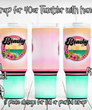 Beach Goth Vibes Custom Stanley Quencher 40Oz Stainless Steel Tumbler