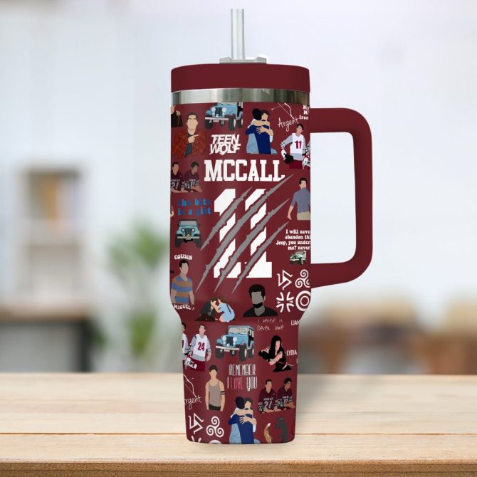 Beacon Hills Lacrosse Movies Custom Stanley Quencher 40Oz Stainless Steel Tumbler - Image 4