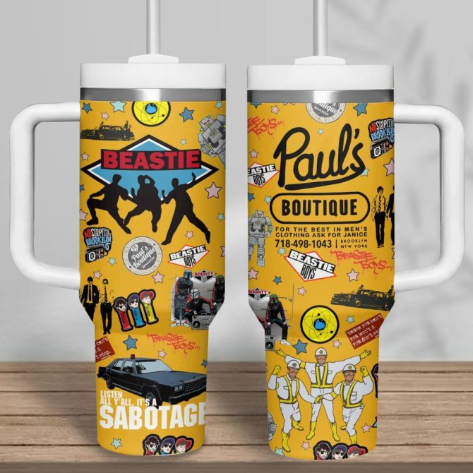 Beastie Boys Music Custom Stanley Quencher 40Oz Stainless Steel Tumbler - Image 4
