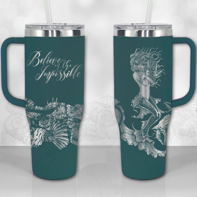 Beautiful Mermaid Custom Stanley Quencher 40Oz Stainless Steel Tumbler