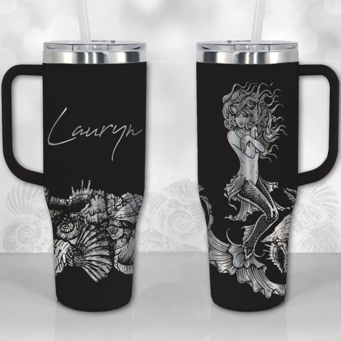 Beautiful Mermaid Custom Stanley Quencher 40Oz Stainless Steel Tumbler