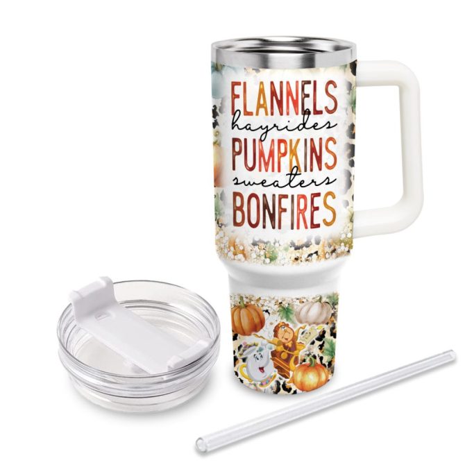 Beauty And The Beast Disney Princess Cartoon Custom Stanley Quencher 40Oz Stainless Steel Tumbler With Handle - Image 3