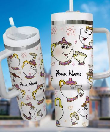 Beauty And The Beast Movies Custom Stanley Quencher 40Oz Stainless Steel Tumbler With Handle