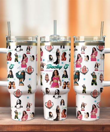 Becky G Music Custom Stanley Quencher 40Oz Stainless Steel Tumbler With Handle