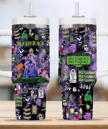 Beetlejuice Movies Custom Stanley Quencher 40Oz Stainless Steel Tumbler