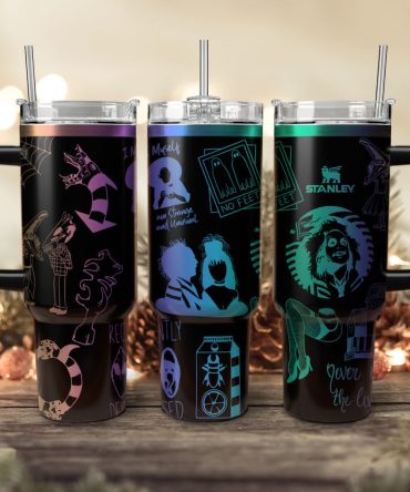 Beetlejuice Movies Custom Stanley Quencher 40Oz Stainless Steel Tumbler With Handle