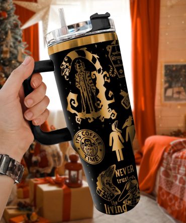 Beetlejuice Movies Custom Stanley Quencher 40Oz Stainless Steel Tumbler With Handle