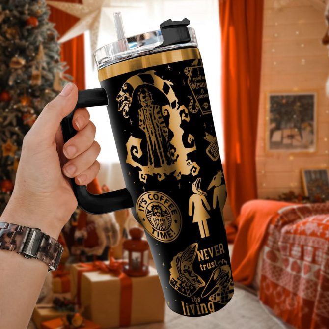 Beetlejuice Movies Custom Stanley Quencher 40Oz Stainless Steel Tumbler With Handle