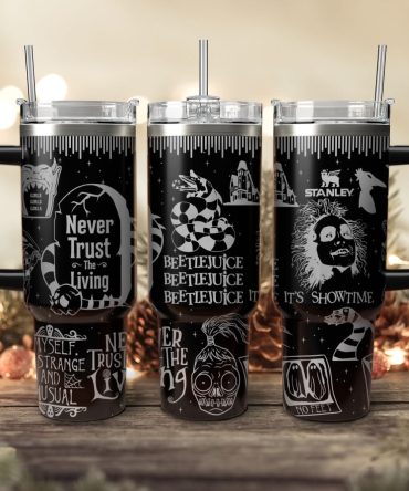 Beetlejuice Movies Custom Stanley Quencher 40Oz Stainless Steel Tumbler With Handle