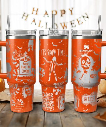 Beetlejuice Movies Custom Stanley Quencher 40Oz Stainless Steel Tumbler With Handle