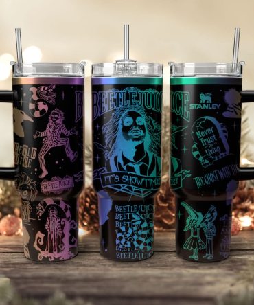 Beetlejuice Movies Custom Stanley Quencher 40Oz Stainless Steel Tumbler With Handle