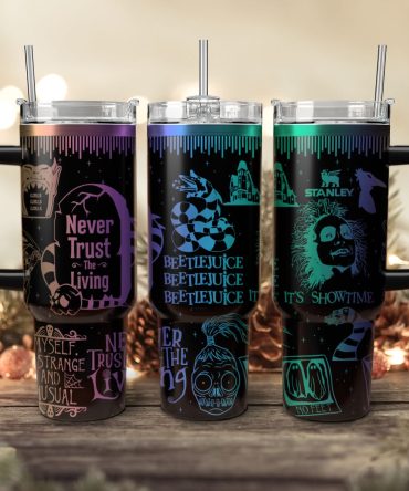 Beetlejuice Movies Custom Stanley Quencher 40Oz Stainless Steel Tumbler With Handle
