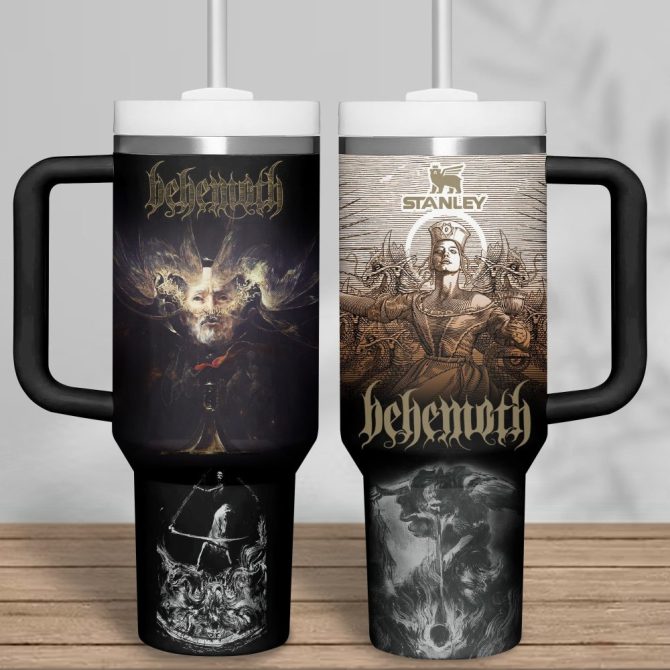Behemoth Characters Custom Stanley Quencher 40Oz Stainless Steel Tumbler With Handle - Image 3