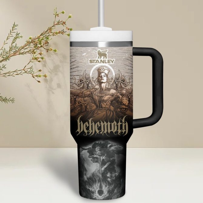 Behemoth Characters Custom Stanley Quencher 40Oz Stainless Steel Tumbler With Handle - Image 5