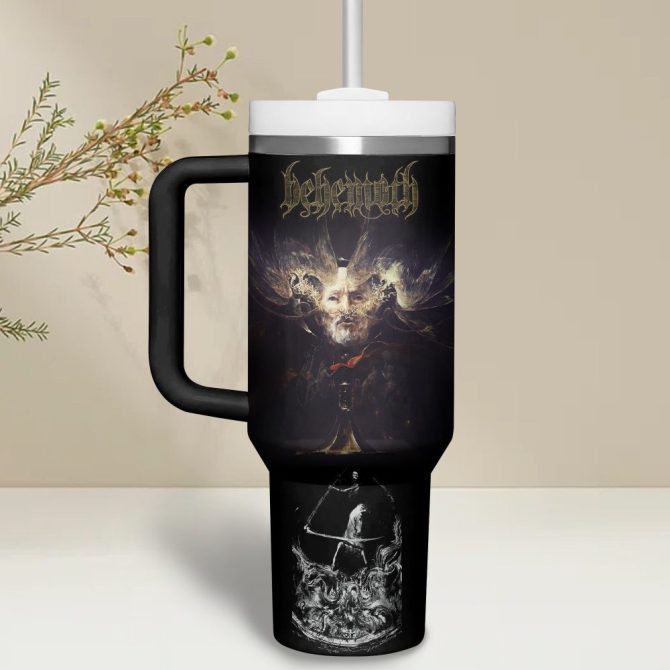 Behemoth Characters Custom Stanley Quencher 40Oz Stainless Steel Tumbler With Handle - Image 4