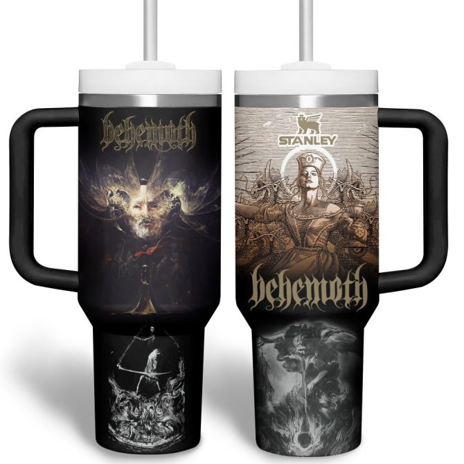 Behemoth Characters Custom Stanley Quencher 40Oz Stainless Steel Tumbler With Handle - Image 2