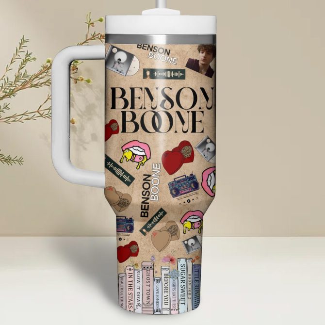 Benson Boone Music Custom Stanley Quencher 40Oz Stainless Steel - Image 2