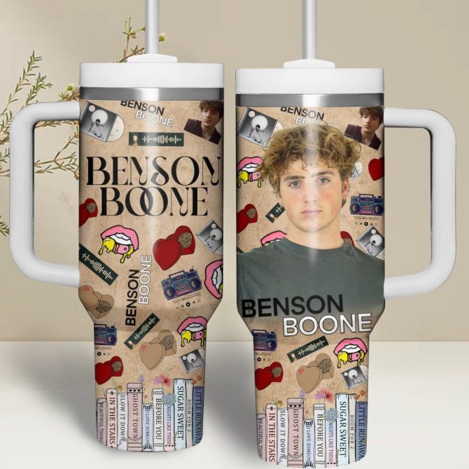 Benson Boone Music Custom Stanley Quencher 40Oz Stainless Steel