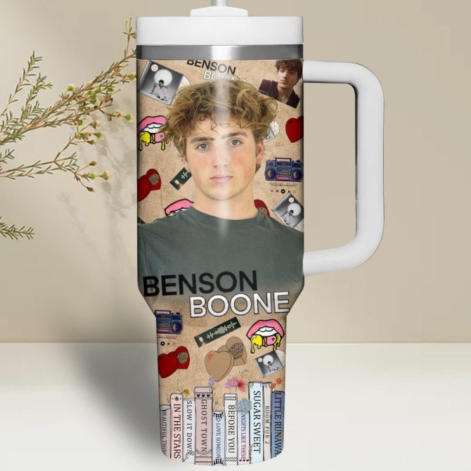 Benson Boone Music Custom Stanley Quencher 40Oz Stainless Steel - Image 3
